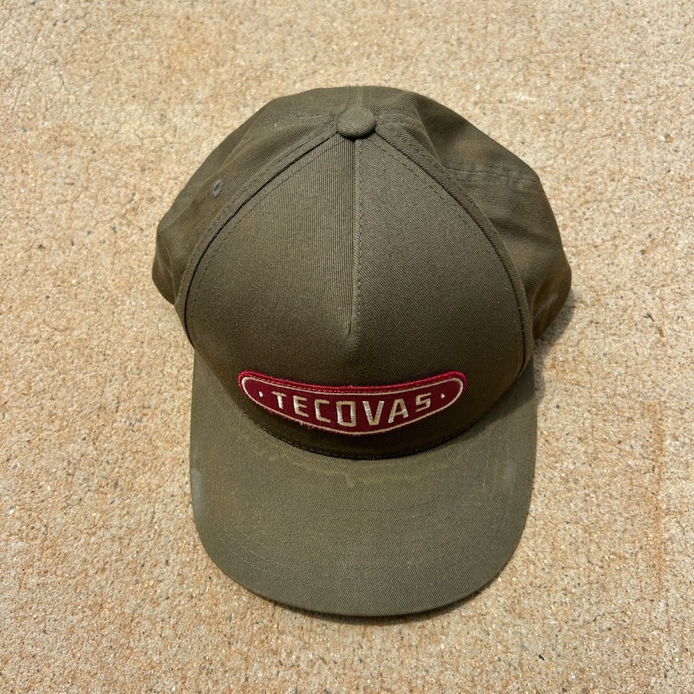 Tecovas Men’s Olive Green and Red Adjustable Baseball Cap With Logo - Picture 2 of 7